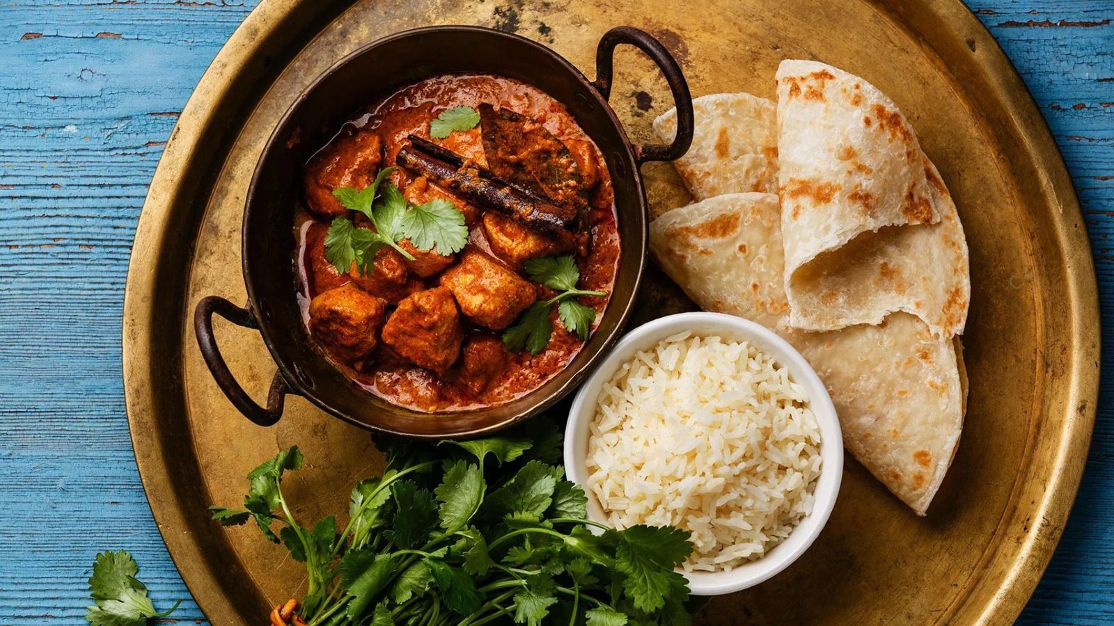 A bowl of delicious Indian food made with masala paste