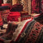 An assortment of beautiful red Persian snug carpet