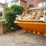 Skip hire outside house