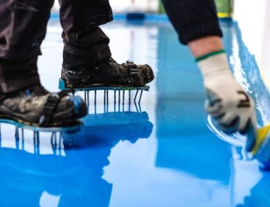 Construction Chemicals Supplier in Pakistan, Epoxy Flooring in Pakistan, Hutaib Industrial Solutions, Epoxy Flooring in Commercial Buildings, durability, maintenance, aesthetics