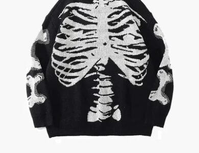 Y2K BONE PRINT SWEATER