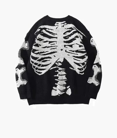 Y2K BONE PRINT SWEATER